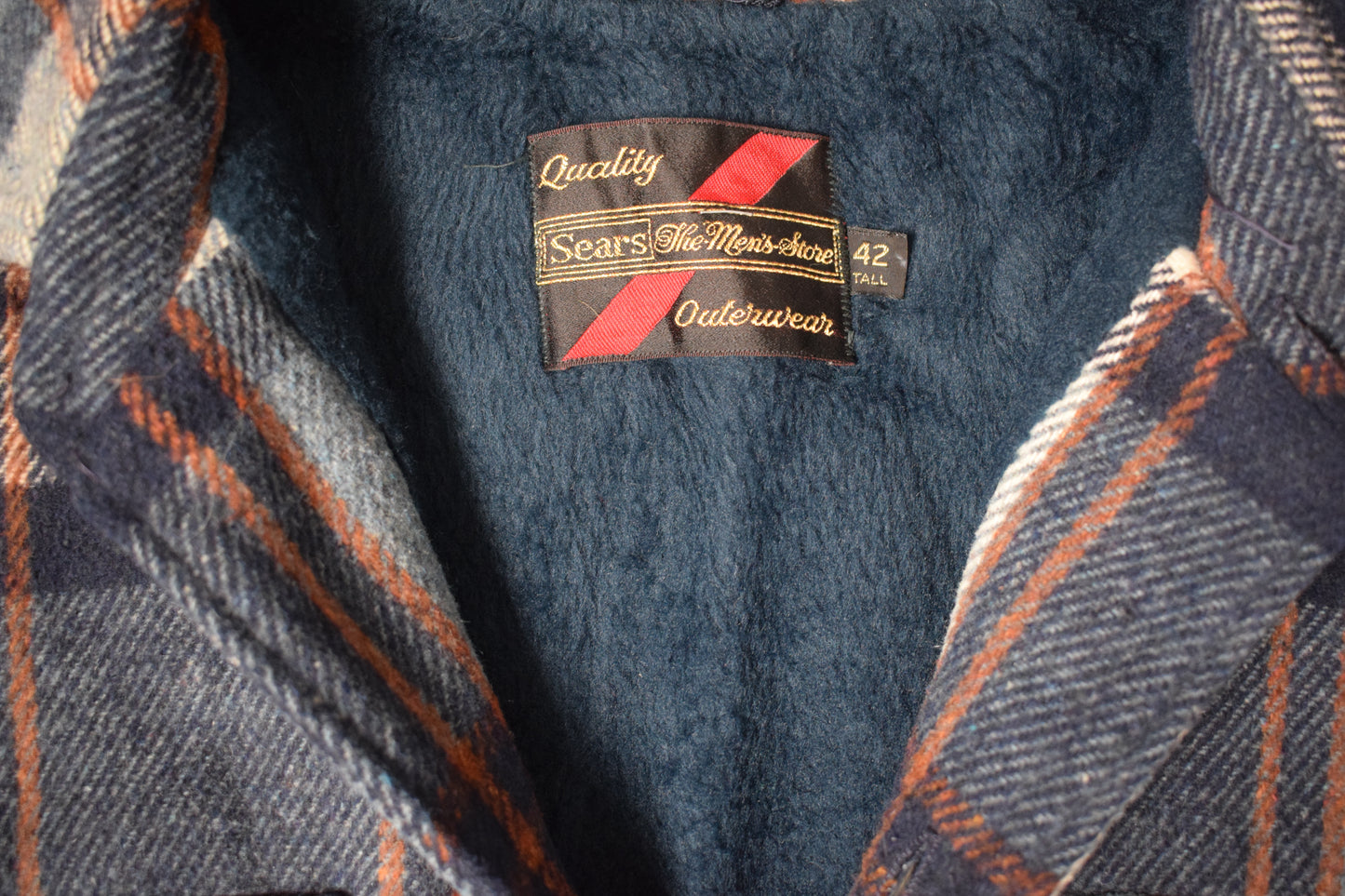 Vintage Blue Patterned Sears Jacket