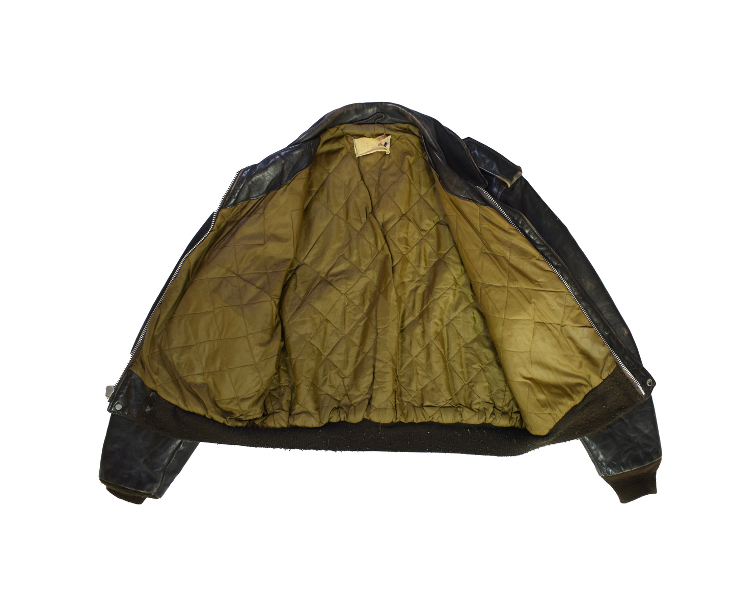 Vintage American Heavy Leather Bomber Jacket