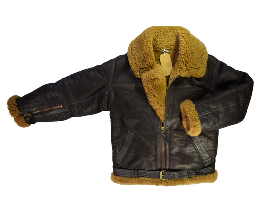 Vintage Brown Irvin RAF Sheepskin Flying Jacket