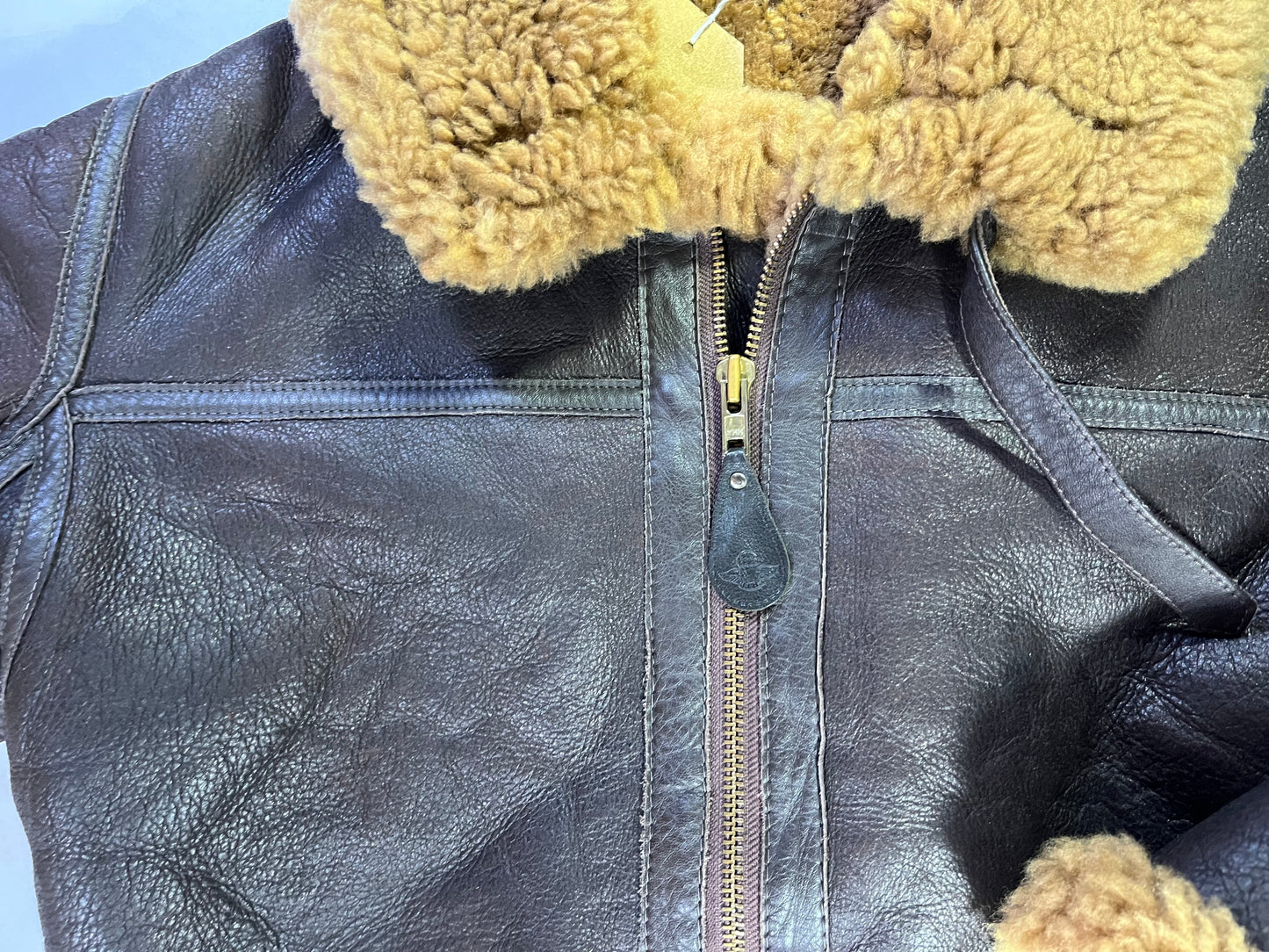 Vintage Brown Irvin RAF Sheepskin Flying Jacket