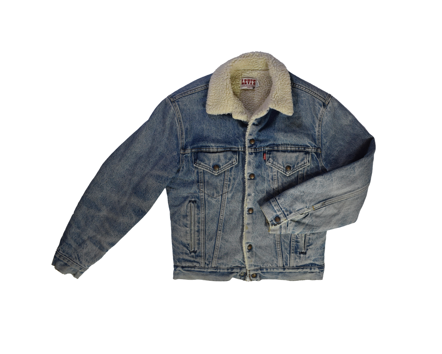 Vintage Levi's Sherpa Trucker Jacket, Light Wash Denim