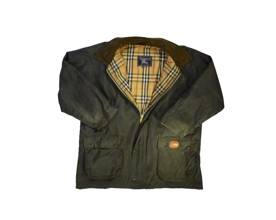 Vintage Burberry's Green Wax Jacket