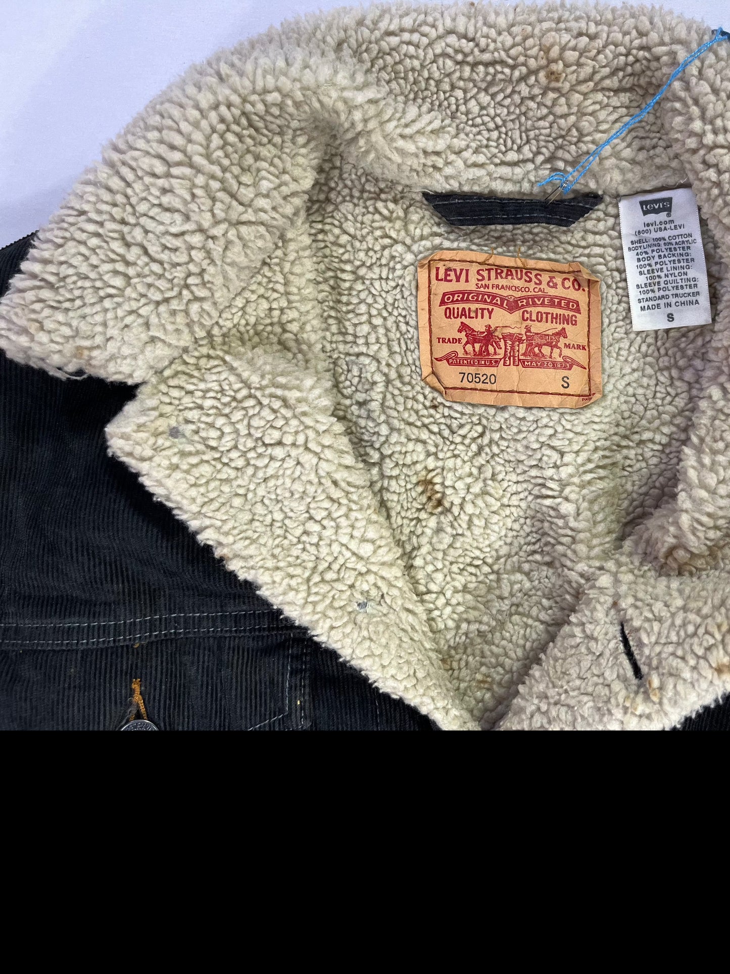 Vintage Black Levi's Sherpa Trucker Jacket