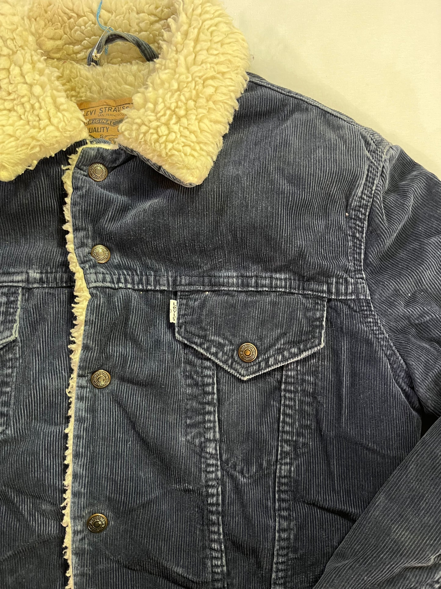 Vintage Navy Levi's Sherpa Trucker Jacket