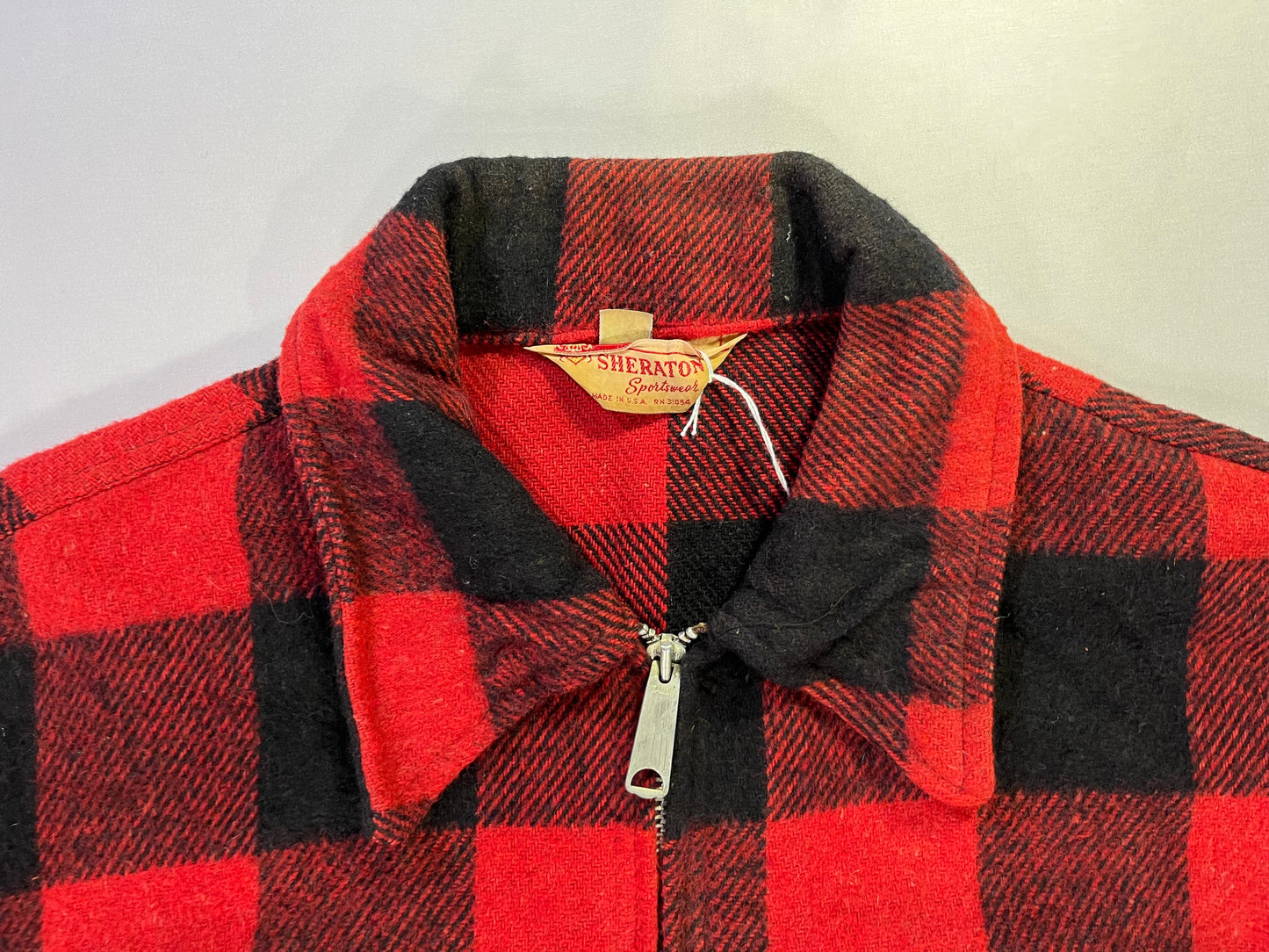 Vintage Plaid Sheraton Sportswear Wool Jacket