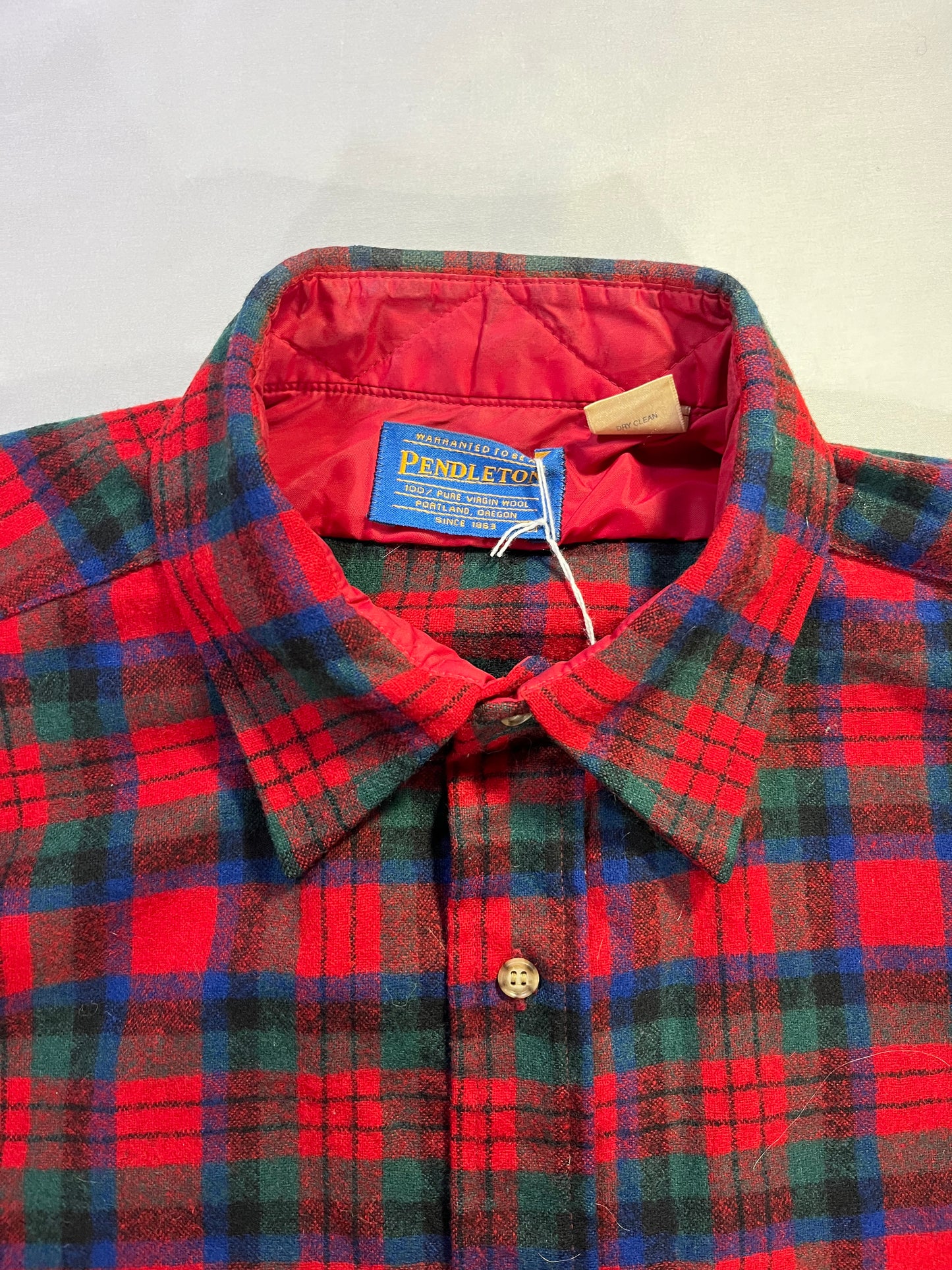 Vintage Red Plaid Pendleton Shirt