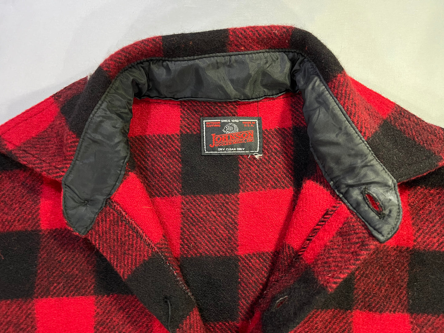 Vintage Red & Black Johnson Woolen Mills Shirt Jacket