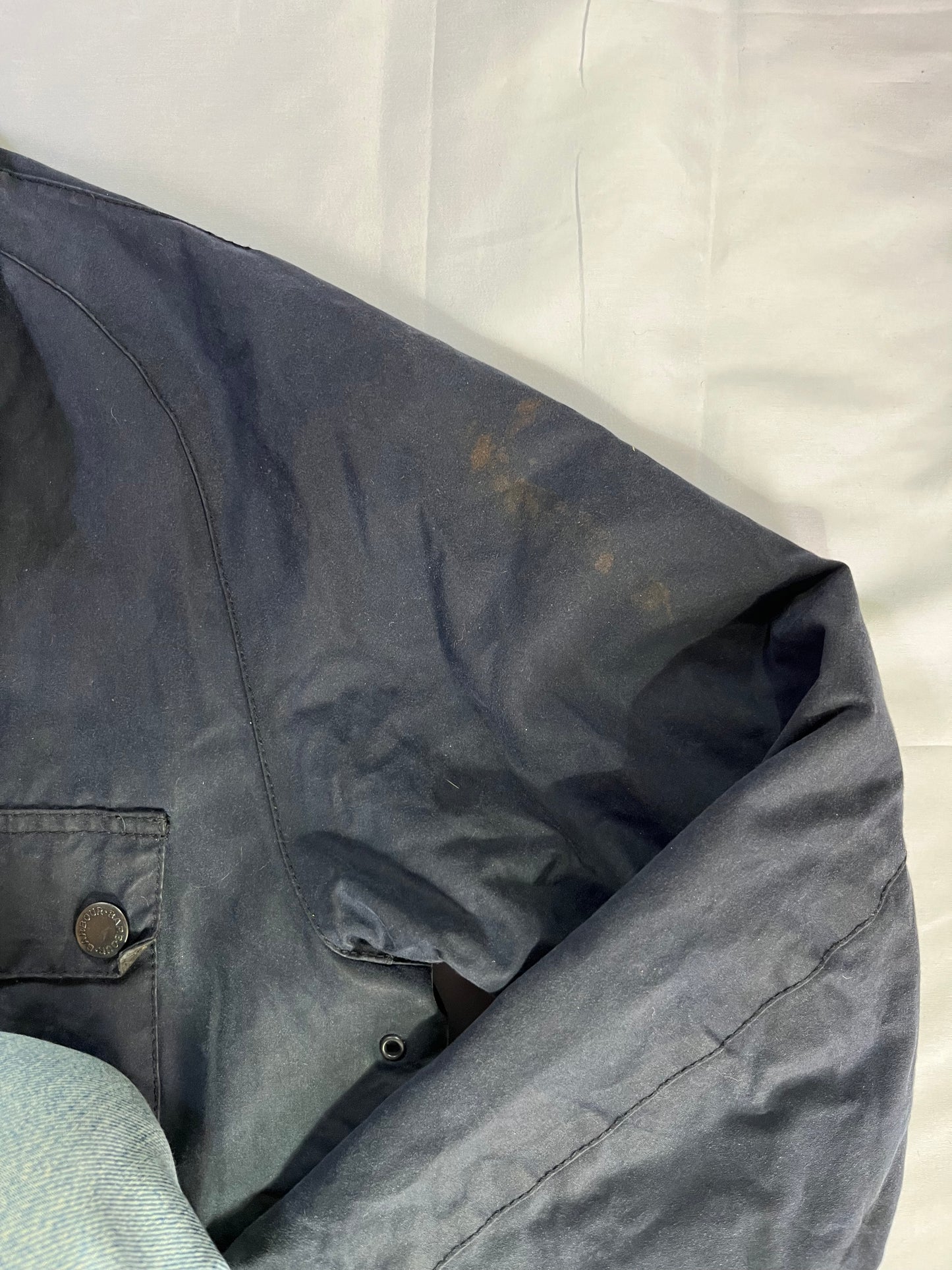 Vintage Blue Barbour Wax Jacket