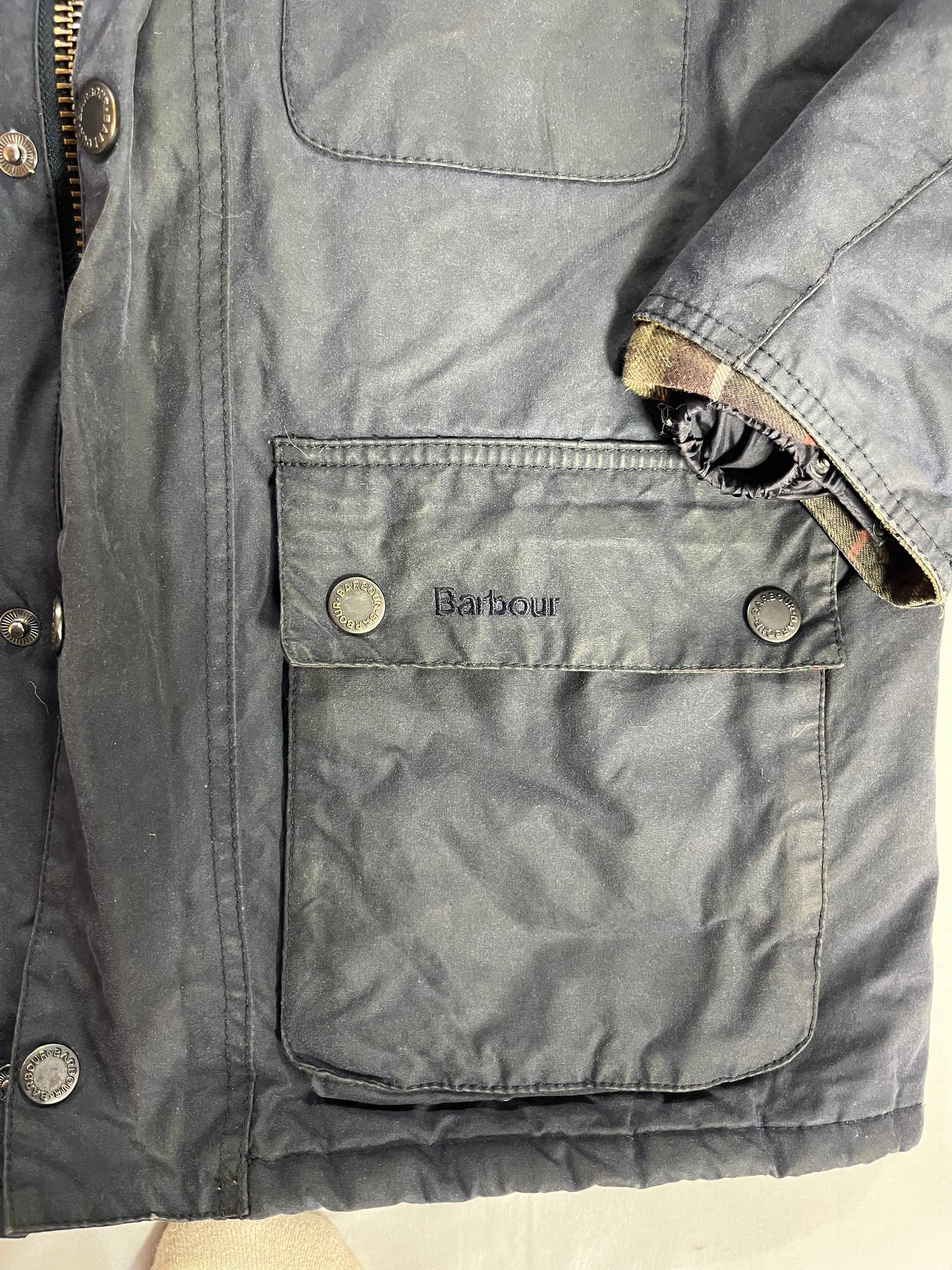 Vintage Blue Barbour Wax Jacket