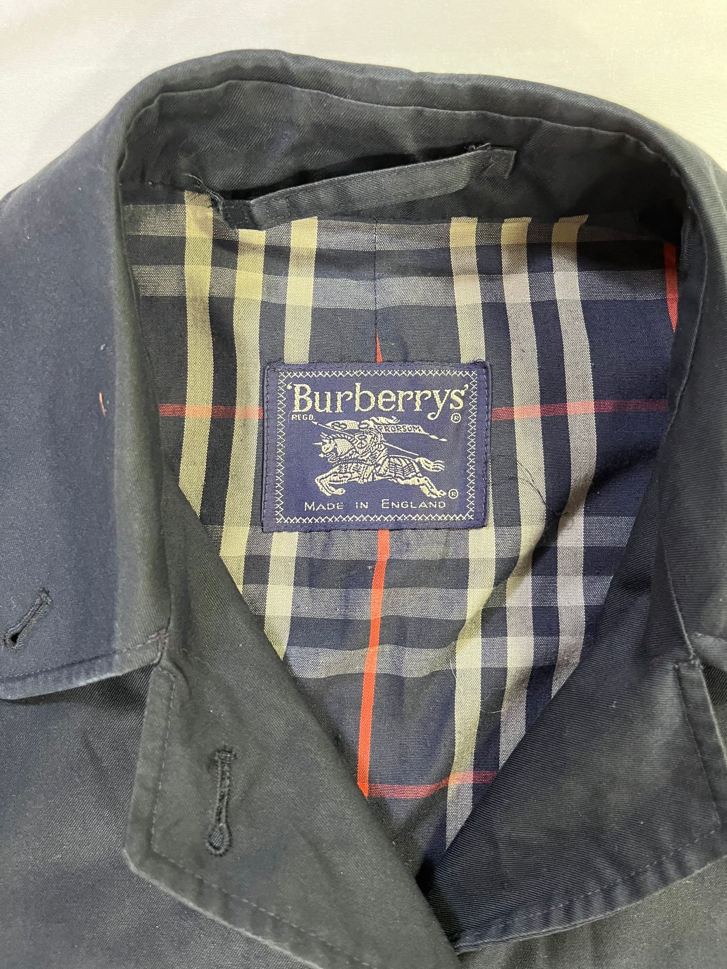 Vintage Burberrys' Navy Mac