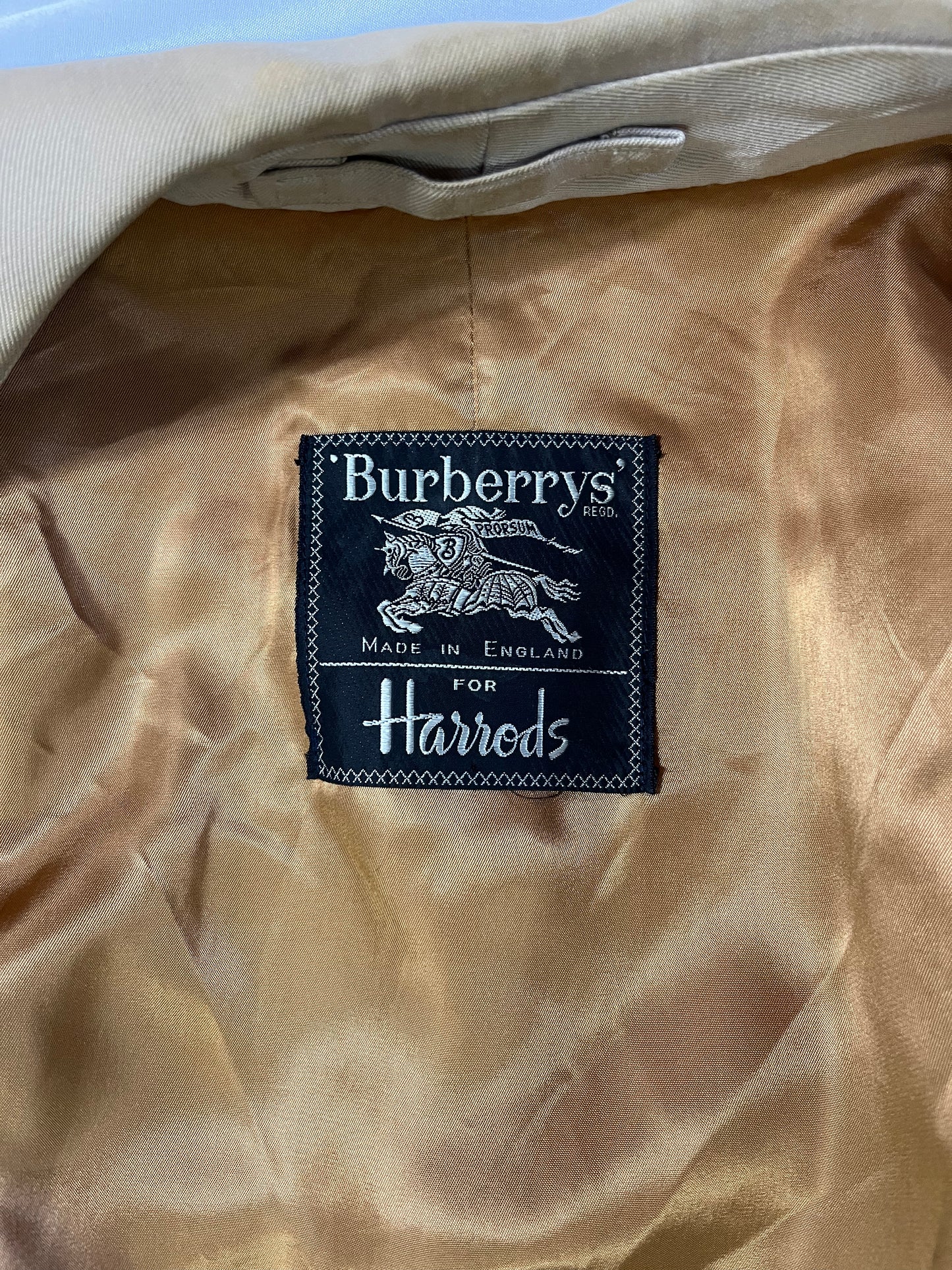 Vintage Burberrys' Of Harrods Solgardine Trench Coat